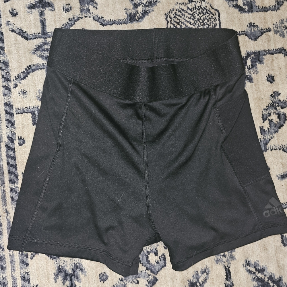Adidas Black Athletic Shorts Moisture-Wicking Mid-Thigh